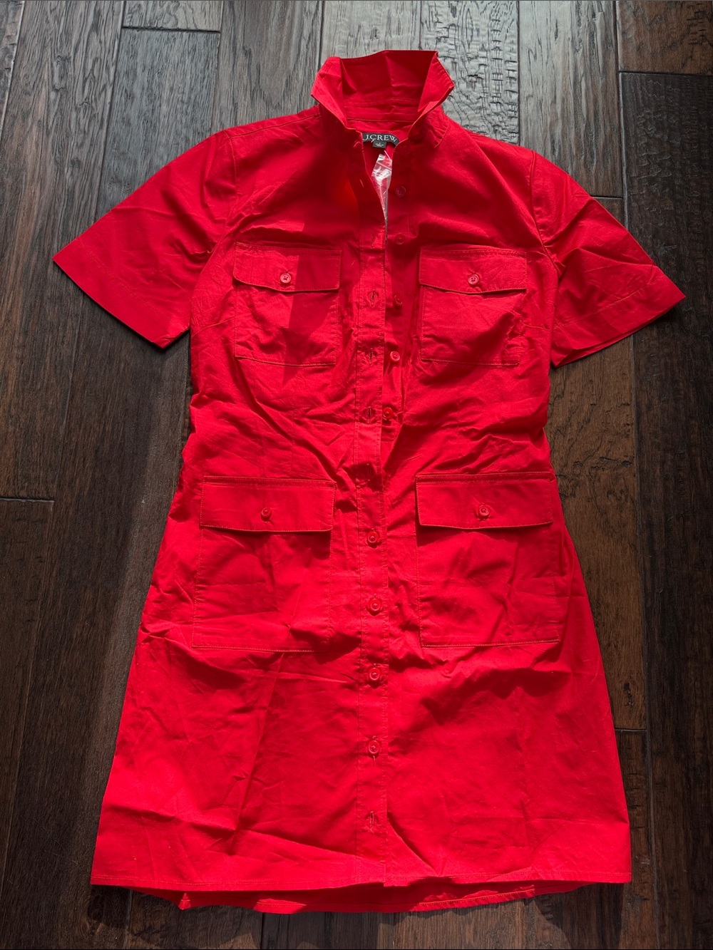 J.crew utility dress red size 2 NWT